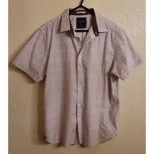 Denim & Flower Men's Shirt White & Maroon Size L